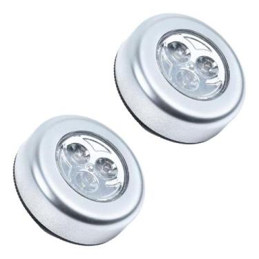 Imagem de Kit 2 Lâmpadas Luminárias Adesivo Colante Toque Sem Fio Led - Kadê