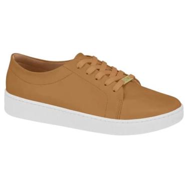 Imagem de Tênis Vizzano Feminino Casual Sintético Sola Branca, 37, Camel