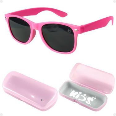 Imagem de Oculos Sol Infantil Rosa Retro Proteção UV Premium casual resistente p