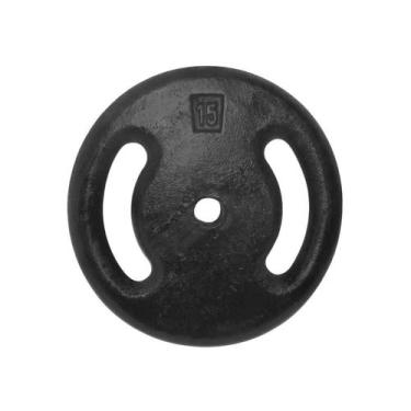 Imagem de Anilha Ferro Fundido Pintada Fitness Academia 15 Kg - ANILHAS FITNESS