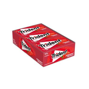 Imagem de Chiclete trident morango 168 g com 21 unidades 8 g - MONDELEZ
