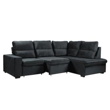Imagem de Sofá de Canto 3 Lugares com Chaise Molas Bonnel Denver 255cm - Takei E