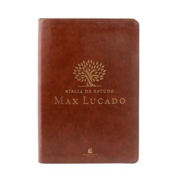 Imagem de Livro - Bíblia de Estudo Max Lucado NVI, Capa luxo marrom, Leitura Per