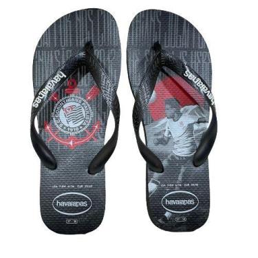 Imagem de Chinelo Havaianas Original Top Times Produto Licenciado, Preto, Corint