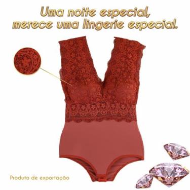 Imagem de Body com renda. - Nobreza Real Lingerie, Terra, 44