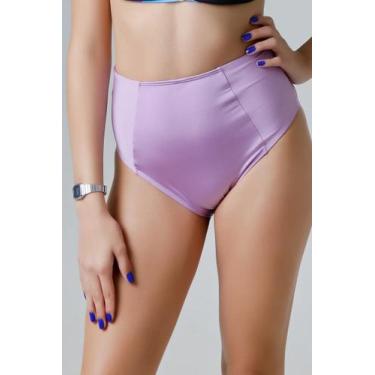 Imagem de Calcinha Hot Pants Liso Metalizado - Leahmar, Lilás, XGG