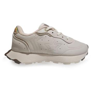 Imagem de Tênis Menina Infantil K360 Jogger Glitter Conforto Kidy, 31, Marfim