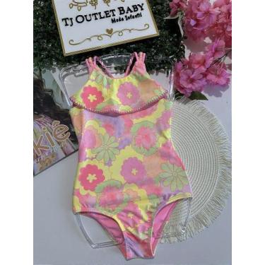 Imagem de Maiô Kukiê Estampa Floral Neon com Proteção UV, 14