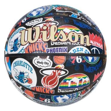 Imagem de Bola Basquete Wilson NBA All Team Retro 7, Preto, Único