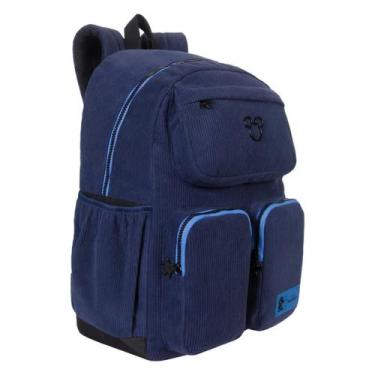 Imagem de Mochila De Costas Juvenil Escolar Mickey Cotelê - Xeryus, Azul