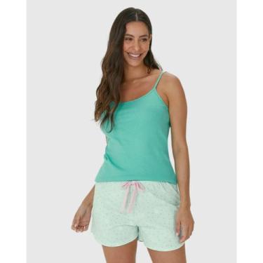 Imagem de Pijama Regata Feminino Ribana Malwee Ref. 122384, Verde, G