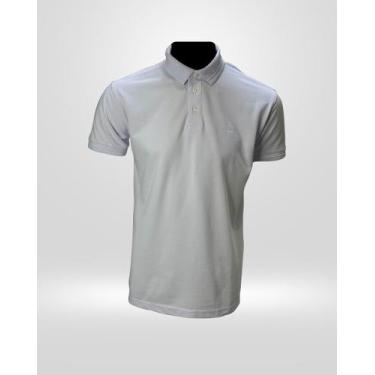 Imagem de Camisa Polo Masculina Gola Crochê Branca - VRS, G