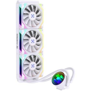 Imagem de Water Cooler para Computador Breezy 360mm Fan Triplo com Radiador de 360mm e Iluminação ARGB SYNC Branco Fortrek