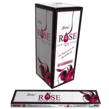 Imagem de Incenso massala pure rose balaji - cx c/ 15 varetas