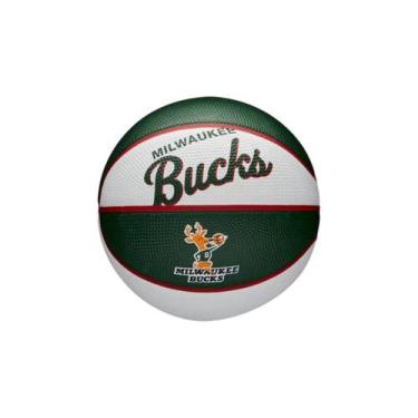 Imagem de Bola de Basquete  Wilson NBA Bucks Retrô Tamanho 03 - WTB32