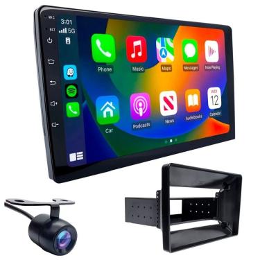 Imagem de Central Multimídia E-Tech Premium 1Din 9" Android 13 2GB+32GB GPS Bluetooth Carplay Fiat Uno