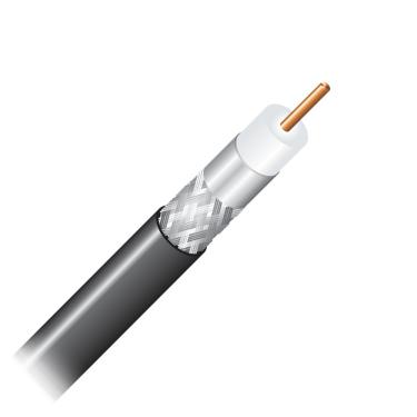 Imagem de Cabo Coaxial Cabletech REG-06 60% de Malha 75 Ohms CATV CFTV 305 Metros Preto