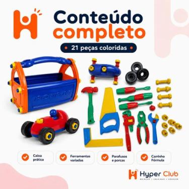 Imagem de Caixa de Ferramentas21 Peças Infantil Brinquedo Maleta de ferramentas 