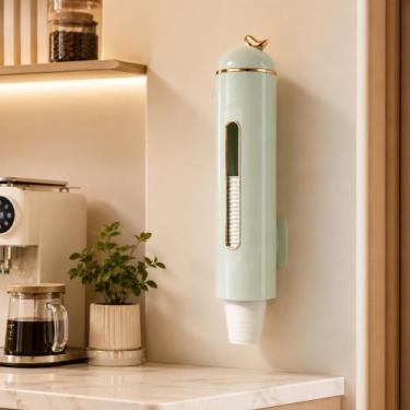 Imagem de Porta Copo de Agua Cafe Dispenser Parede Plástico Resistente 1 Unidade