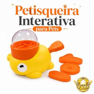 Imagem de Brinquedo Interativo Alimentador para Cachorros Dispenser de Ração e P