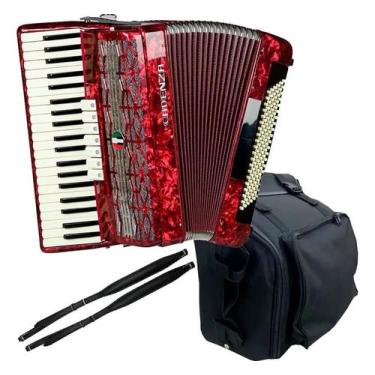 Imagem de Acordeon Cadenza CD120/41 120 Baixos 41 teclas RD Vermelho