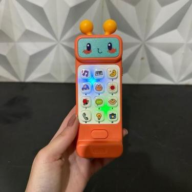 Imagem de Celular musical infantil de brinquedo com som e luz a pilha para crian
