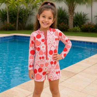 Imagem de Macaquinho Maiô Infantil Menina Menino Natação com Proteção UV50 Estam