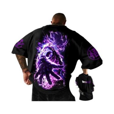 Imagem de Camiseta Masculina Oversized Goku Black Verão 2026 Dragon Ball Retrô A
