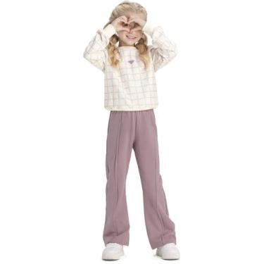 Imagem de Conjunto Moletom Infantil Feminino Angero 27771, 6, Lilás