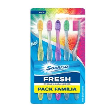 Imagem de Escova Dental Sorriso Fresh - 5 Unidades