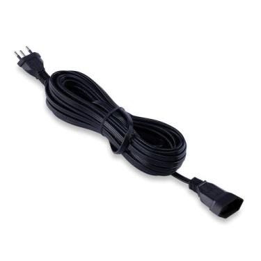 Imagem de Cordão Prolongador Tripolar 3 Metros Preto Forceline - Tua Casa Ferrag