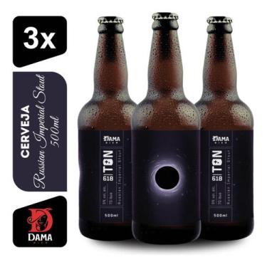Imagem de Cerveja Ton Russian Imperial Stout Dama Bier 500ml Kit 3un
