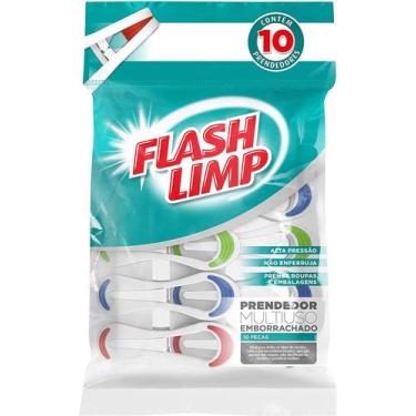 Imagem de Prendedor de Roupa Multiuso Emborrachado com 10 Peças LAV6827 Flash Li