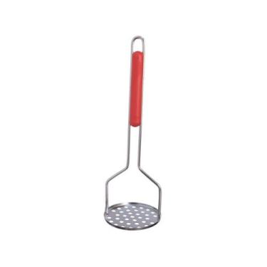Imagem de Amassador de Legumes Inox Western Home UY-7, Inox e Vermelho