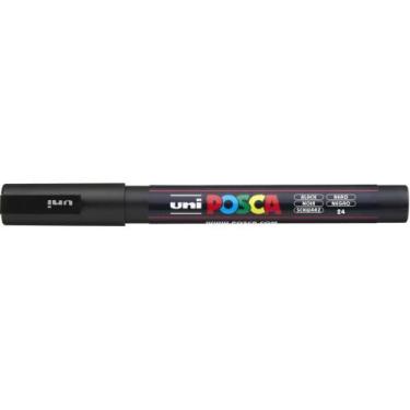 Imagem de Pincel Marcador Artesanato Posca PEÇA-3M Fine Line Preta Caixa com 06 