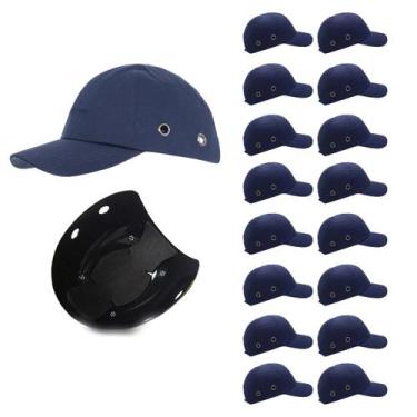 Imagem de Bone Capacete EPI Kit 16 Uni Obra Construcao Casquete Seguranca Trabal