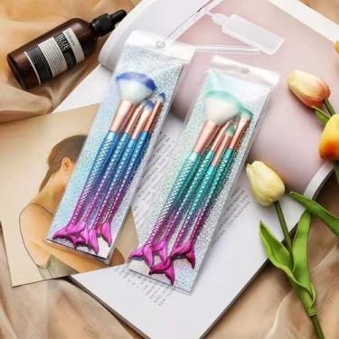 Imagem de Kit 12 Pacotes De Pincel Sereia Maquiagem Make up Atacado - Fina Fofur