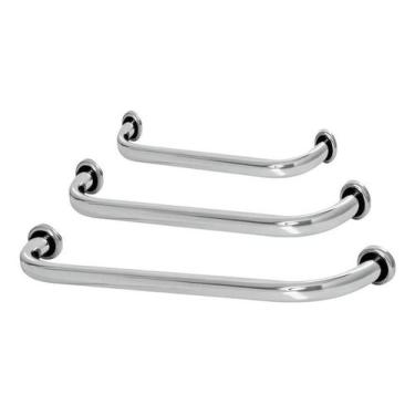 Imagem de Kit 3 Alças Ou Barra De Apoio 60 Cm, 50 Cm E 40 Cm Cor Prate - Congrat