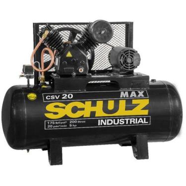 Imagem de Compressor Schulz Csv 20 Max 200 Litros 175 Libras 5 Cv Mono