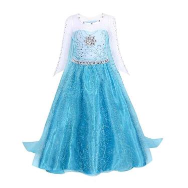 Imagem de Vestido Elsa Frozen Fantasia Princesa Infantil Cosplay #3