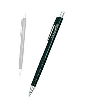 Imagem de lápis automático para estudantes, desenho de animação esboço, lápis de pintura verde escuro 0,5 mm, difícil de quebrar 1 pacote