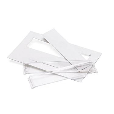 Imagem de Leviton 43080-IDW Etiquetas e janelas para aço inoxidável e placas de parede angulares