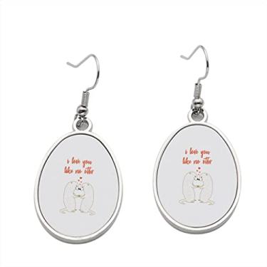 Imagem de Brinco I Love You Like no Otter - Brincos com pingente para meninas - Presente de festa de aniversário dos namorados
