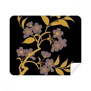 Imagem de Pintura Cultura Japonesa Pano de Limpeza de Flor Negra Limpador de Tela 2 Peças Tecido de Camurça