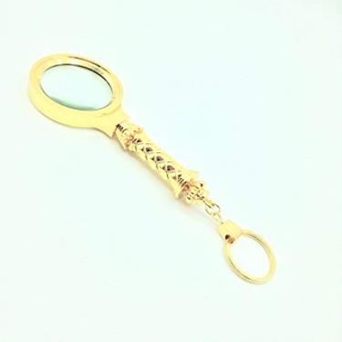 Imagem de Lupa 9X 40mm Metálica dourada