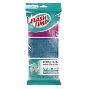 Imagem de Esponja Poliéster Multiuso Pt 3 Flashlimp