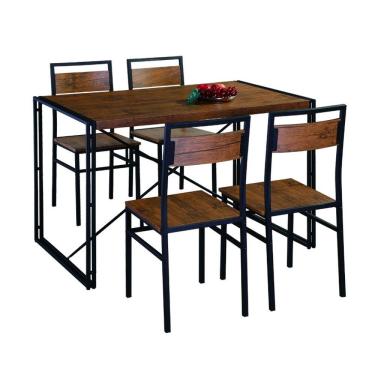 Imagem de Conjunto de Mesa Wooden com 4 Cadeiras