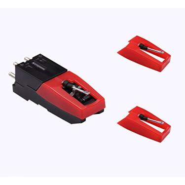 Imagem de Cartucho de substituição para toca-discos com 3 peças de agulha de cerâmica para toca-discos de fonógrafo LP