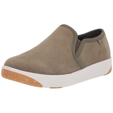 Imagem de BOGS Tênis feminino Kicker Slip on de couro, Loden, 35