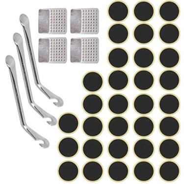 Imagem de Kit de reparo do tubo interno de bicicleta, kit de alavanca do pneu 39 peças kit de reparo do tubo interno, mountain bike para pneus de bicicleta em casa bicicleta comum